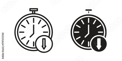 Down time icon. filled flat sign for mobile concept and web design