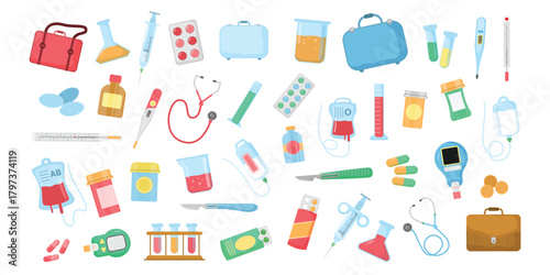 Medical Equipment And Health Supplies Illustration Collection