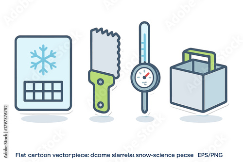 Essential equipment set for snow science research and avalanche safety assessment tools