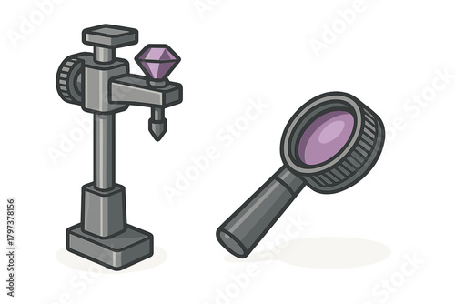 Essential precision tools used by jewelers for diamond examination, appraisal, and setting processes