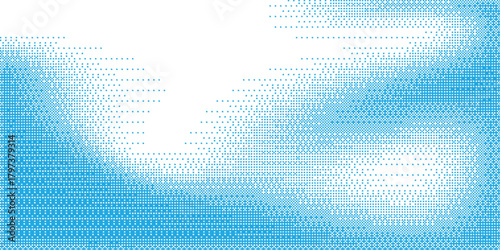 futuristic blue graphic bitmap grunge gradient texture. Black and white dither pattern wallpaper. graphic design eps 10
