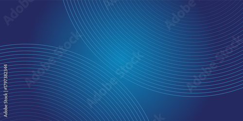 Bright blue dynamic abstract vector background with diagonal lines. 3d cover of business presentation banner for sale event night party. Fast moving soft circle wave line stripe decoration