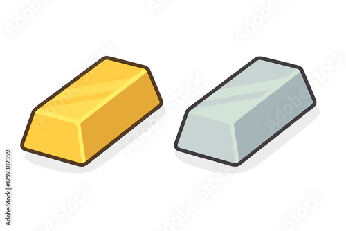 Shiny gold and silver bars symbolizing precious metal assets, wealth, and investment