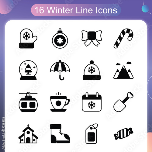 Winter Line Style Set 2