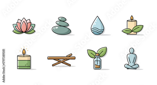 A collection of spathemed icons