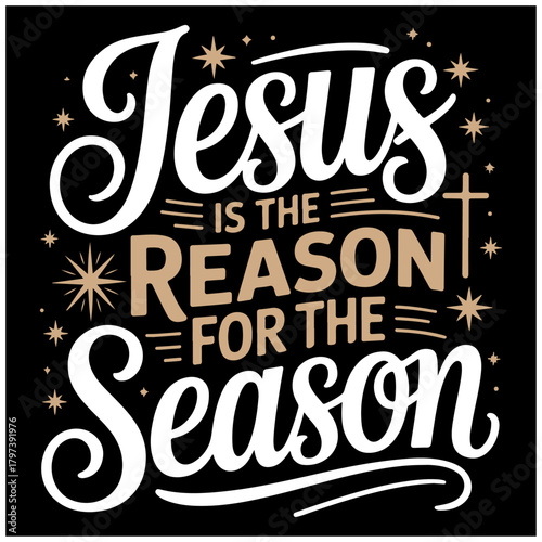 Cute “Meowy Christmas” vector with cat wearing Santa hat and snowflakes. Fun holiday design for cat lovers and festive apparel.