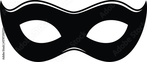 Black masquerade mask vector graphic design element isolated object eps silhouette