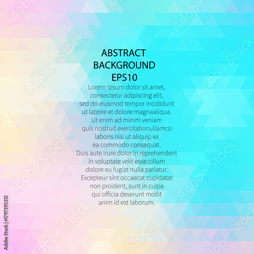 Blue triangle abstract background. Vector pattern of geometric shapes. eps 10