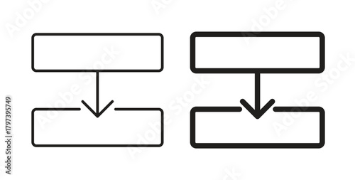 Diagram next icon in doodle and stroke style.