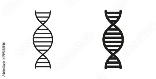 DNA icon in doodle and stroke style.