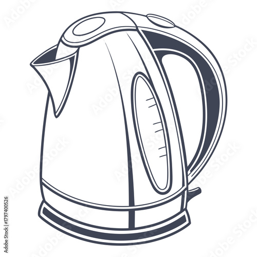 Electric kettle for boiling water quickly and efficiently, a modern kitchen appliance for convenient hot beverage preparation