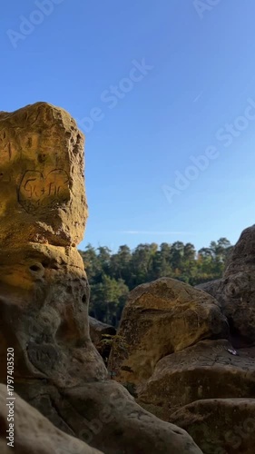 Rocky place in germany, stony hill