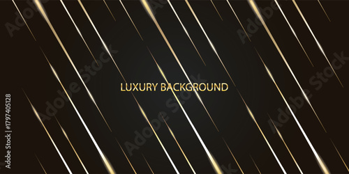 Elegant Dark Background with Golden Diagonal Light Streaks.