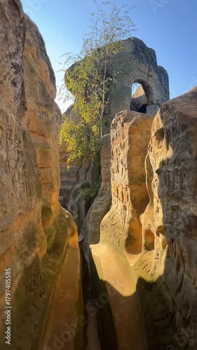 Rocky place in germany, stony hill