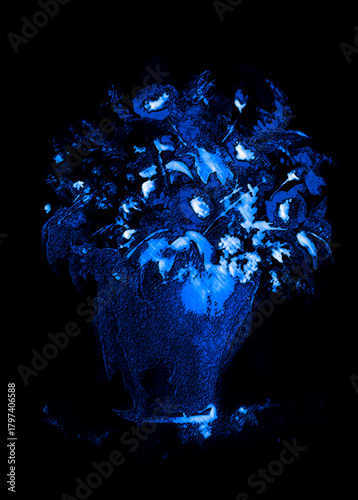 A bouquet of flowers in watercolor. Vintage postcard, poster, sticker, image. Beautiful, fashionable flowers, buds. Poppy, mimosa, hydrangea, wild flowers and herbs 