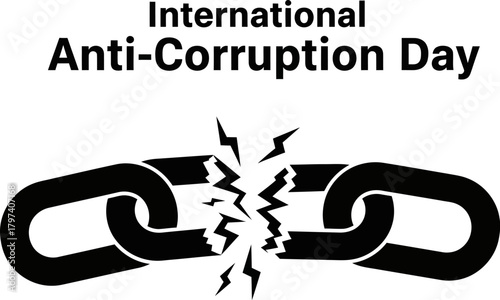 Illustration for international anticorruption day with money and hand concept of stop corruption and bribery