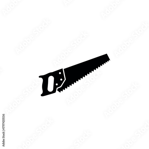 Hand Saw Icon Silhouette