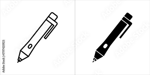 Outline and filled pen