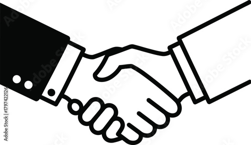Handshake agreement business deal partnership cooperation vector graphic eps silhouette