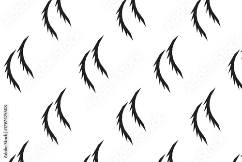 black and white background with leaf art