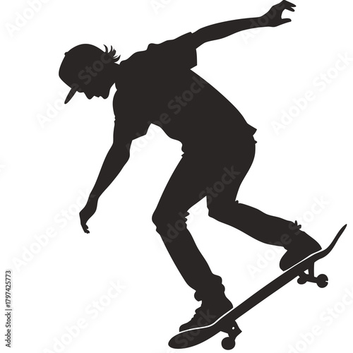 silhouette of a skateboarder
