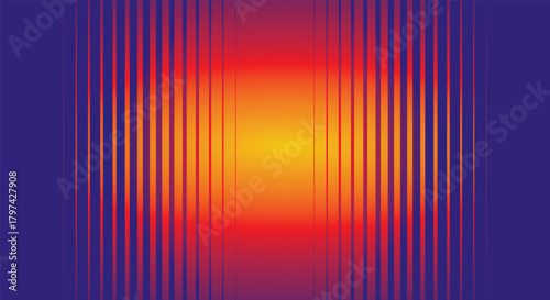 Retro style colored line illustration background design