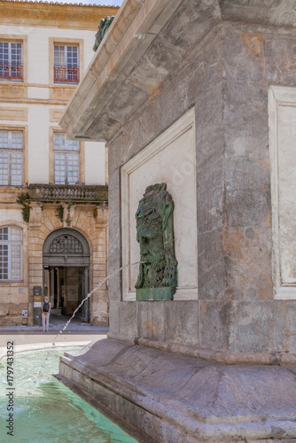 Arles Provence France Place Republique fountain