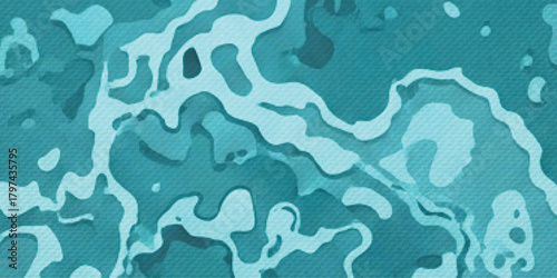 Rustic grunge texturedDark blue green background vector texture. Embossed marbled textured illustration. Color stucco for design interior. Abstract grunge template.