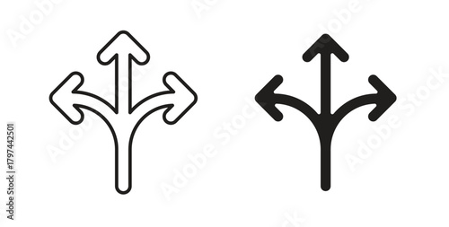 Flexibility icons set. Simple line vector illustration