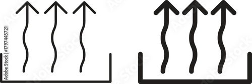 Heat icons set. Simple line vector illustration