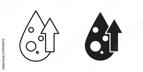 High cholesterol icons set. Simple line vector illustration