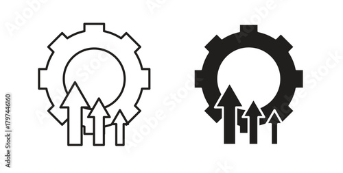 Improvement icons set. Simple line vector illustration