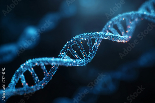 dna helix on black background