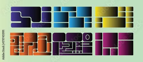 Colorful Abstract Blocks and Shapes Graphic Design Element Background