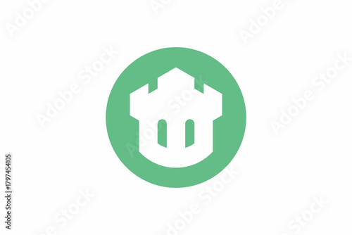 Letter O Castle Logo 