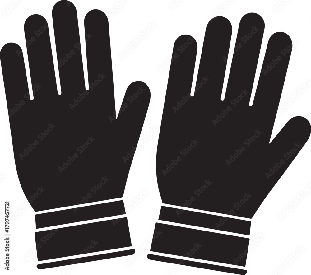 Obraz premium Two Gloves Vector, Gloves Vector Icon