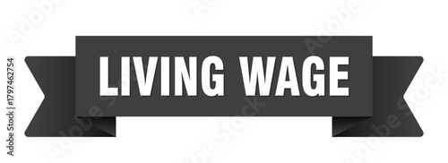 living wage ribbon isolated on transparent background. living wage ribbon