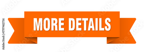 more details ribbon isolated on transparent background. more details ribbon
