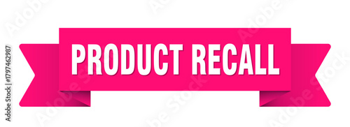 product recall ribbon isolated on transparent background. product recall ribbon