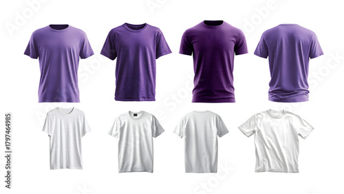 purple and white t-shirt without background