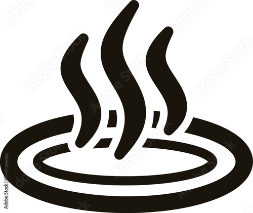 Hot spring onsen icon vector illustration japanese bathhouse spa symbol eps silhouette