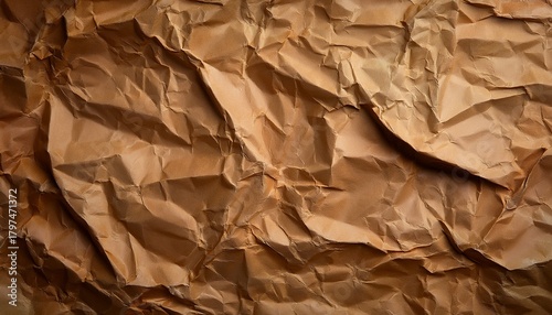 Wallpaper Mural Crumpled Kraft Old Brown Paper Texture Background With Copy Space For Design Crumpled Old Brown Vintage Paper Surface Texture For Background Torontodigital.ca