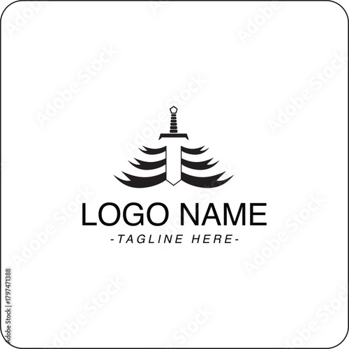 Sward Shape vector icon and logo