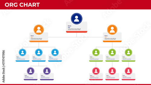 Business organization chart vector for presentations, Organization chart