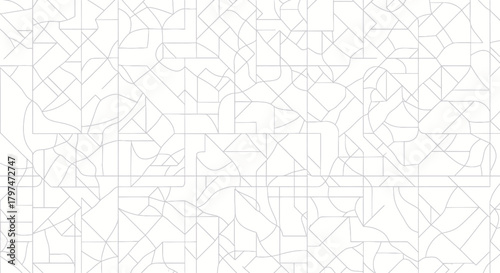 Intricate Abstract Geometric Network of Intersecting Lines and Grids.