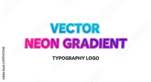 Vibrant Neon Gradient Typography Logo Design.