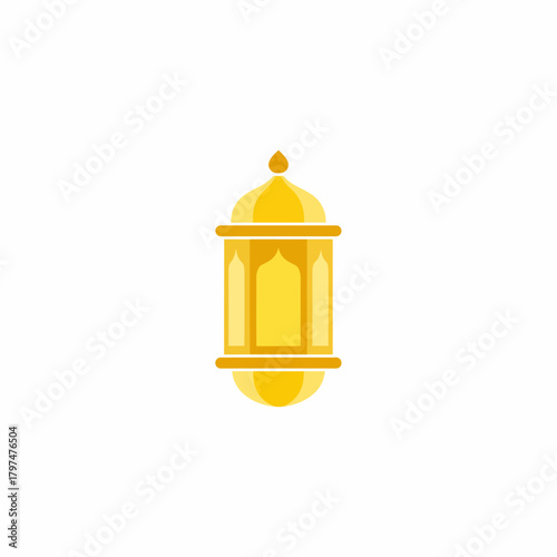 Golden Lantern Icon A Symbol of Illumination and Celebration for Ramadan and Islamic Events