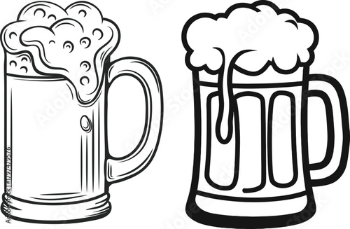 Vintage Beer Mugs Cheers Vector Design