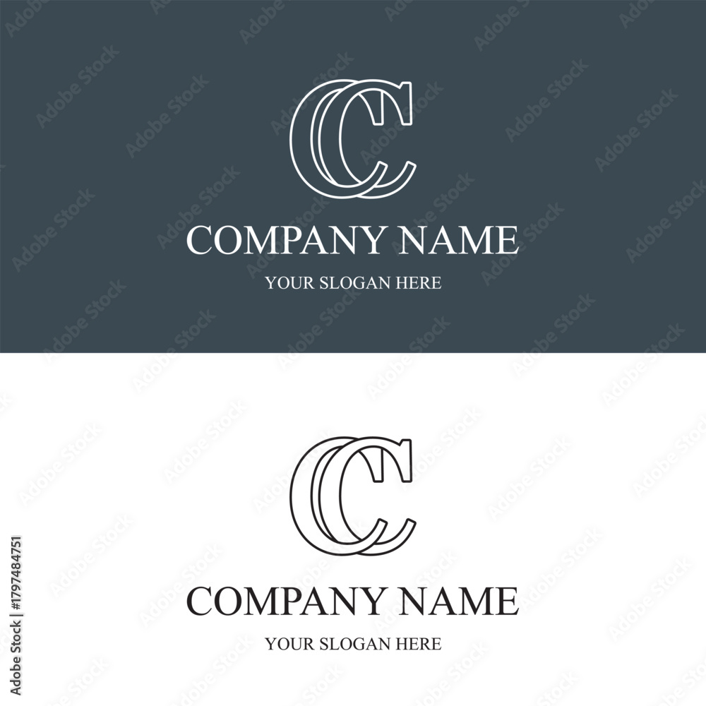 Fototapeta premium cc logo initial letter luxury royal logo. template symbol. modern golden luxury logo. abstract monogram vector letter mark brand fashion. icon business monogram boutique font Clothing minimalist.