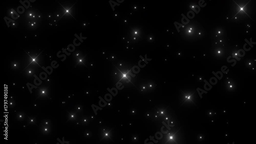 twinkle stars background animation effect festive holiday decoration